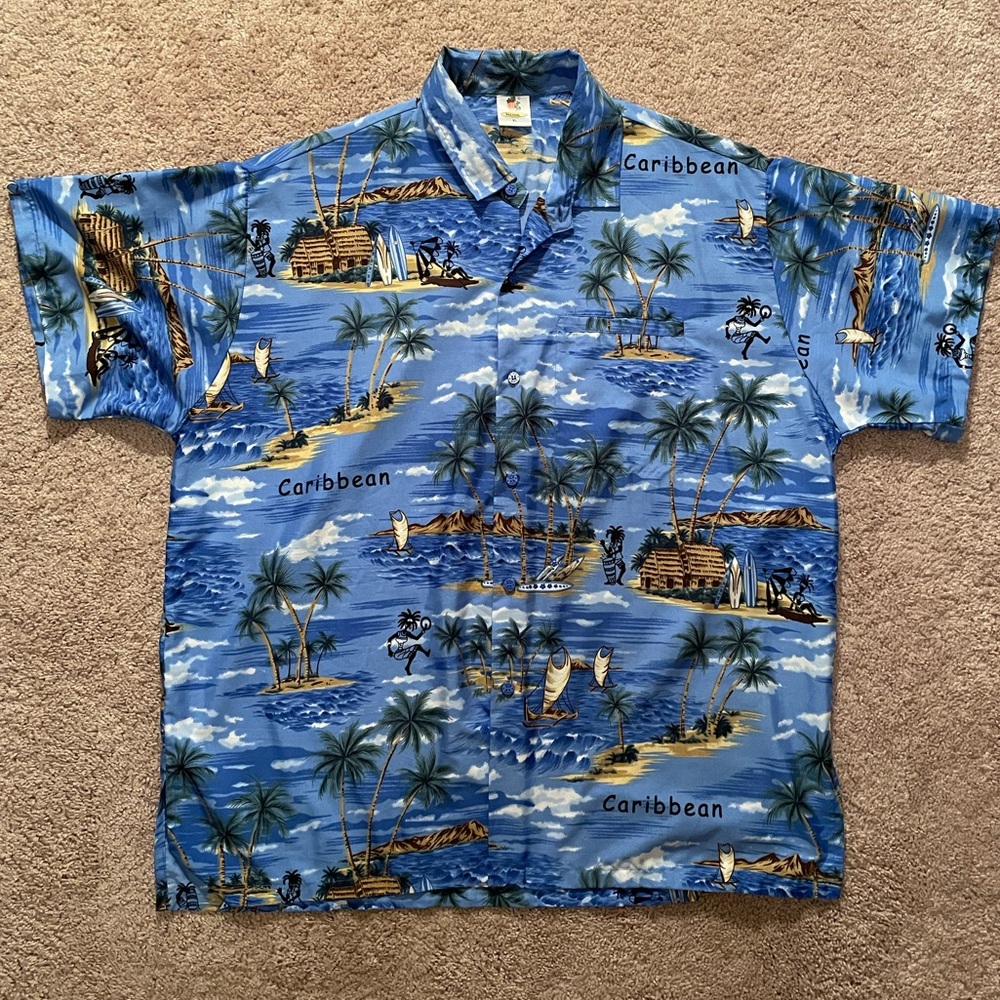 Hawaiian/Caribbean shirt. Jimmy Buffet!